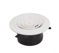 ABS Adjustable Ventilation Grille Cover For Wall And Ceiling Installation, Round Design Compatible With Exhaust Fans And Pipe Duct Systems(100mm)