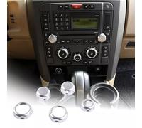 ABS Air Conditioning Volume Switch Knob For Ring Cover Trim Sticker Set for Discovery 3 (2004-2009) and For Range Rover Sport L320 (2005-20
