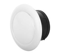 ABS Air Valve Diffuser Round Ceiling Vent for HVAC Ducts | White Circular Grille, Airflow Balancing and Regulation, Easy Retrofit Install for Garage Wall Use