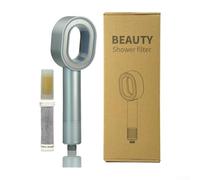 ABS Aromatherapy Shower Head with Internal Filtration to Lower Limescale and Maintain Robust Water Pressure Over Time (Silver)