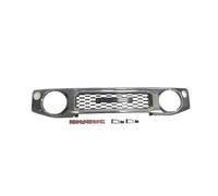 ABS Auto Front Racing Grill Bumper Mesh Grids Grille Compatible For Suzuki Jimny JB74 JB64 2018 2019 2021 2023 Car Exterior Accessories(Gray with logo)