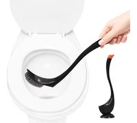 ;ABS Bathroom Toilet Brush - Swan Neck Toilet Scrubber, Long Handle Cleaner | Sleek Holder with Soft Bristle Head for Effortless Bowl Cleaning, Home Washroom, Deep Stain Removal Tool