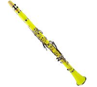 ABS Bb Tone Clarinet Cupronickel Plated Nickel 17 Key Clarinet Kit With Clarinet Reeds And Case Clarinet Kit (Color : Yellow)