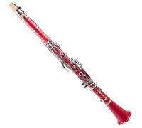 ABS Bb Tone Clarinet Cupronickel Plated Nickel 17 Key Clarinet Kit With Clarinet Reeds And Case Clarinet Kit (Color : Red)