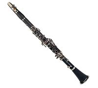 ABS Bb Tone Clarinet Cupronickel Plated Nickel 17 Key Clarinet Kit With Clarinet Reeds And Case Clarinet Kit (Color : Black)