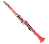 ABS Bb Tone Clarinet Cupronickel Plated Nickel 17 Key Clarinet Kit With Clarinet Reeds And Case Clarinet Kit (Color : Pink)
