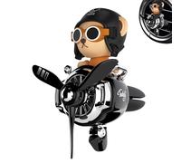 ABS Bear Pilot Car Air Freshener Car Perfume Fragrance Auto Aromas Diffuser Air Vent Clip Decoration Cool Cartoon Bear Creative Classic Citrus Airs Outlet Vent Cars Accessories With Rotating Propeller