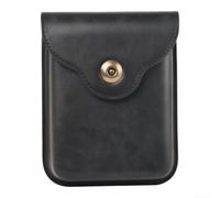 ABS Belt Clip Phone Pouch 13cm Horizontal Vertical Mount(Black) | Horizontal vertical install, fixed metal clip, carabiner ring, 13x9x2cm size, black brown colors