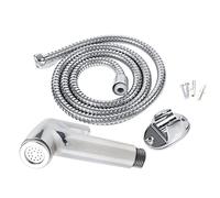 ABS Bidet Sprayer Toilet Shower Handheld Bathroom Multi Function Wall Mounted Hose Holder Set for Women Cleaning Pets Plant Watering 150cm Long Hose White