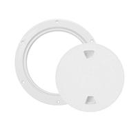 ABS Boat Deck Inspection Access Hatch Cover, Non - Slip Anti Corrosive Round Plate, Screw Out Deck Hatch Cover with O - Type Nitrile Rubber Sealing Ring, for Ships Yachts Caravans (6 Inch (153mm ID,