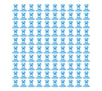 ABS Bolt Type Insulators, Electric Fence Insulator, 100pcs Durable Rainproof Sun Insulators for Agricultural Garden Farm Fence, with Reinforced Design for 9.5mm Diameter (Blue)