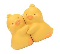ABS Book End For Shelves 2Pcs Cartoon Duck Shape Bookends End Stopper Slip Resistant Bookends For Desk Shelf Bookshelf Decoration Ducks