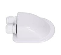 ABS Cable Junction Box Solar Panel Double Wire Cable Entry Gland Box for External Power Wiring (White)
