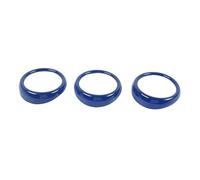 ABS Car Dashboard AC Air Conditioning Vent Outlet Decoration Cover Trim For F&ord For Mustang 2015 Up Car Interior Mouldings(Blue)