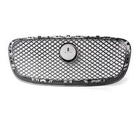 ABS, Car Front Bumper Grill, For Jaguar XF XFR 2012-2015, Kidney Sport Grille, Exterior Radiator Twin-fin Hood, Mesh Kit Modified Decorative Accessories,Bla-ck