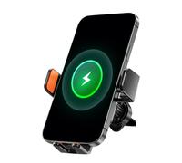 ABS Car Phone Holder, Wireless Charging Bracket, 3.31x2.68x0.71 Inches Mount with Build, Mobile Accessory with Secure Fit, Driving Navigation Tool Practical Style, Car Phone Holder Charger for Se