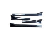 ABS Car Side Skirt For Tesla For Model Y 2017-2022 Spoiler Splitter Diffuser Trim Wide Extension 4PCS(Carbon Look)