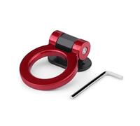 ABS Car Styling Trailer Hooks Sticker Decoration Car Auto Rear Front Trailer Simulation Racing Ring Vehicle Towing Hook Accessories(Red)