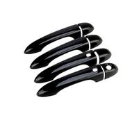 ABS Carbon Car Accessories Door Handle Cover Trim Paste Style Compatible for Maserati Levante 2016 2017 2018/Ghibli 2014-2018/Quattroporte(2 Smart Hole Black)