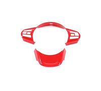 ABS Carbon Fiber Black Red Car Steering Wheel Decorative Frame Cover Sticker For Toyota GR Supra MK5 A90 2019-2022 Car Accessories MENSUNUBNM(3)