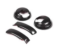 ABS Carbon Fiber Car Inside Handle Panel Frame Cover Trim Sticker For Fiat 500 2010-2024 YIJIAVSX(Carbon Look)