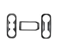 ABS Carbon Fiber Color Armrest Box Trim Cup Holder Cover For C&hevrolet For Silverado 2019 2020 2021 Car Interior Mouldings(3 pieces)