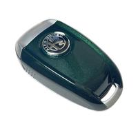 ABS Carbon Fiber Style 3D Color Black Logo Car Smart Remote Key Fob Cover Case Replace for Alfa Romeo Giulia Stelvio Tonale (Black Logo, Green)