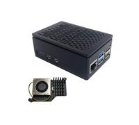 ABS Case Cover for RPI5 with Official, With black radiator | Cooling Case for RPI 5 Board, Official Heatsink Fan, Effective Heat Dissipation Solution, ABS Molded Case