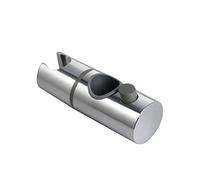 ABS Chrome 25mm Universal Shower Head Holder - 19-25MM O.D. Rail Head Bracket for Slide Bar Slider Clamp Bathroom Replacement - 360 Degree Rotation Sprayer Holder