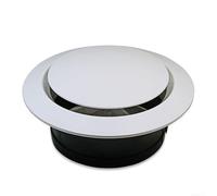 ABS Circular Air Vent with Rotating Louvers for Flexible Airflow Control Compatible with Standard Duct Sizes Wall or Ceiling Mounting Options (200mm)