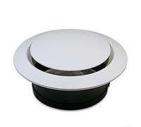 ABS Circular Air Vent with Rotating Louvers for Flexible Airflow Control Compatible with Standard Duct Sizes Wall or Ceiling Mounting Options (150mm)