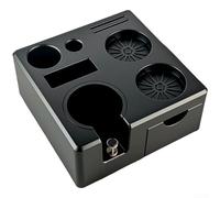 ABS Coffee Tamper Stand with Storage Drawer, Espresso Tool Station for 51mm 54mm 58mm Portafilter, Multifunctional Dosing and Knock Box Organizer for Home For Barista