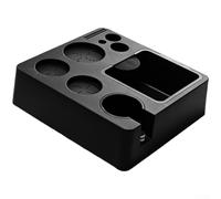 ABS Coffee Tamping Station Designed for Seamless Tamping and Knock Out Operations with Quiet Silicone Pad (Black)