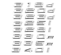 ABS Compatible with 3 Series 320i 325i 328i 330e 335d 318d E46 E90 E91 E92 F30 F31 F34 G20 Car Trunk Letters Logo Badge Emblem Sticker(Gloss Silver,318d)