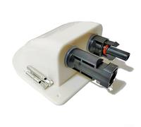Abs Connector Photovoltaic Box for Rvs 12mm - Ip68 Junction Dual-port Cable Raceway (2-Pack) Campers Cable Capacity Rooftop Waterproof Feed-through Solar