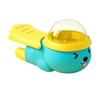 ABS Cute Bear Pet Food Dispenser Anti-Slip Bottom Automatic Cat Feeder Built-In Interactive Toys Interactive Dog Puzzle Feeder for Healthy Eating Mental Stimulation