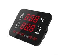 ABS Digital Temp Humidity Meter Large LED Display Red