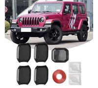 ABS Door Handle Bowl Recess Guard Trim Cover for Jeep Wrangler JL 4-Door 2018-2023, 5-Piece Set, Black