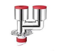 ABS Double Drain Hose Connector Scent Resistant | Two appliances drain simultaneously, 360° flexible rotation, fits complex pipe layouts, prevents cross-contamination