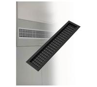 ABS Double Floor Louver Vent, Linear Ceiling Air Grille, 50x15cm, 2.5cm Frame, Suitable for Air Flow Regulation in Home and Commercial Spaces