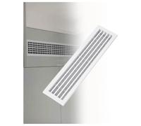 ABS Double Floor Louver Vent, Linear Ceiling Air Grille, 50x15cm, 2.5cm Frame, Suitable for Air Flow Regulation in Home and Commercial Spaces