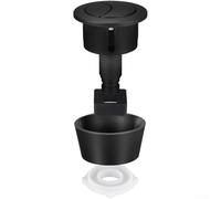 ABS Dual Flush Toilet Cistern Push Button Replacement Kit for Fluidmaster PRO550UK & Skylo SKY005 - 20mm/40mm/50mm/60mm Aperture, Mo(Black)