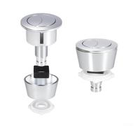 ABS Dual Flush Toilet Tank Button Replacement for Fluidmaster PRO550UK & Skylo SKY005 - 20mm/40mm/50mm/60mm Aperture, Modern Minimalist Design(Chrome)