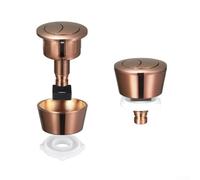 ABS Dual Flush Toilet Tank Button Replacement for Fluidmaster PRO550UK & Skylo SKY005 - 20mm/40mm/50mm/60mm Aperture, Modern Minimalist Design(Rose Gold)