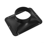 ABS Duct Connector Flange Vent, Range Hood Flange Vent, Air Vent Duct Connector Flange Straight Ventilation Pipe Plastic Connector (100MM)