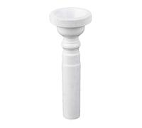 ABS DURABLE FRENCH HORN TRUMPET MOUTHPIECE MUSICAL INSTRUMENT ACCESSORY FOR PRIMARY AND PROFESSIONAL PLAYERS WHITE AND BLACK (White)
