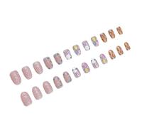 ABS Easter Short Oval Shape Bunnies Carrots Eggs 1 Set Easter Cartoon Conies Carrot Oocyte Nails Art
