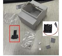 ABS Electrical Enclosure for Raspberry Pi 4B/3B with Transparent Viewing Window, DIN Rail Mountable, Slide Lock, Wall-Mount Holes, 2.75 x 3.54 in, White