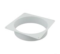 ABS Exhaust Pipe Flange Adapter for Portable Air Conditioner Hose Connector, Round Duct Transition Joint Fitting for Fresh Air System Ventilation Interface, White 4" 6" 8"(200mm)