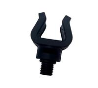 ABS Fishing Rod Rest Head with Curved Cradle, Threaded Holder Clip for Carp and Bottom Fishing Use Gear Carp Rod Rest Head Curved Cradle Threaded Base ABS Holder Clip Bottom Setup Arm